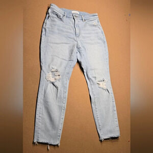 Loft Curvy high waist skinny ankle jeans